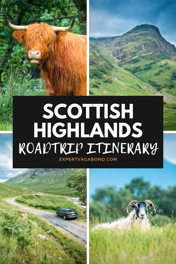 Driving The Scottish Highlands: Mountains, Lochs, and Glens! Take a look at my Scotland Highlands road trip itinerary to get some inspiration for your next adventure. ExpertVagabond.com Driving The Scottish Highlands: Mountains, Lochs, and Glens! Take a look at my Scotland Highlands road trip itinerary to get some inspiration for your next adventure. ExpertVagabond.com #Scotland #UnitedKingdom #Roadtrip #Adventure #Travel