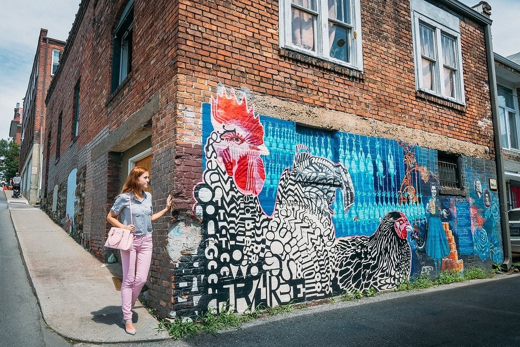 Chicken Alley Mural Asheville Street Art