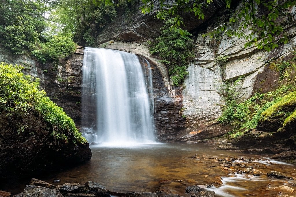 Looking Glass Falls Waterfalls near Asheville