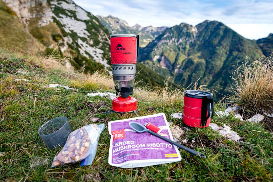 Backpacking Stove, Mug, and Spoon