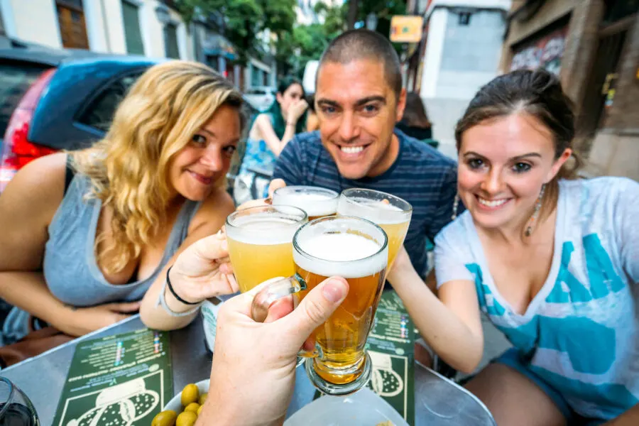 Celebrating at a Bar