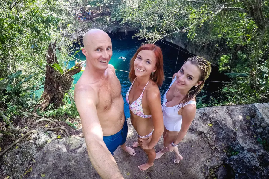 Swimming in Mexican Cenotes