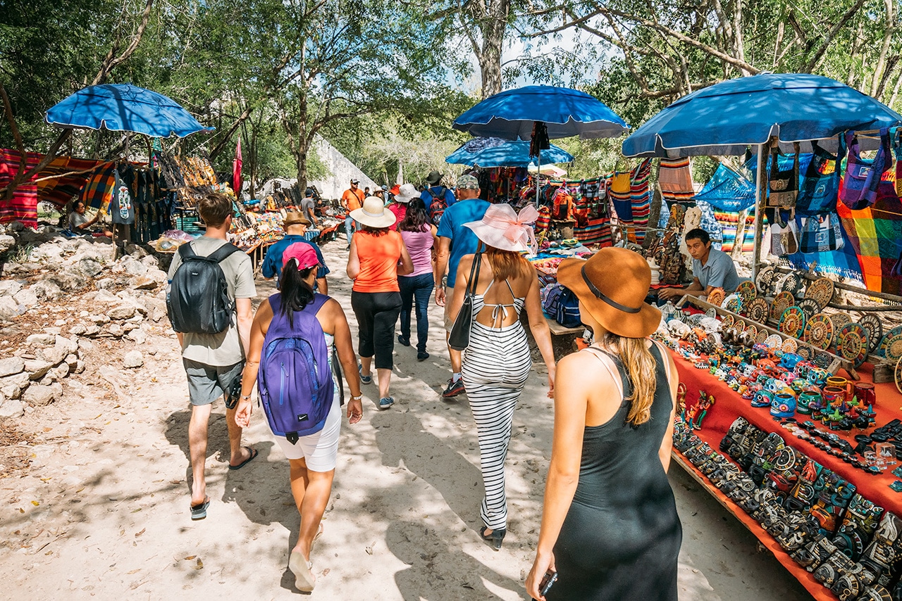 Entrance Vendors Selling Trinkets