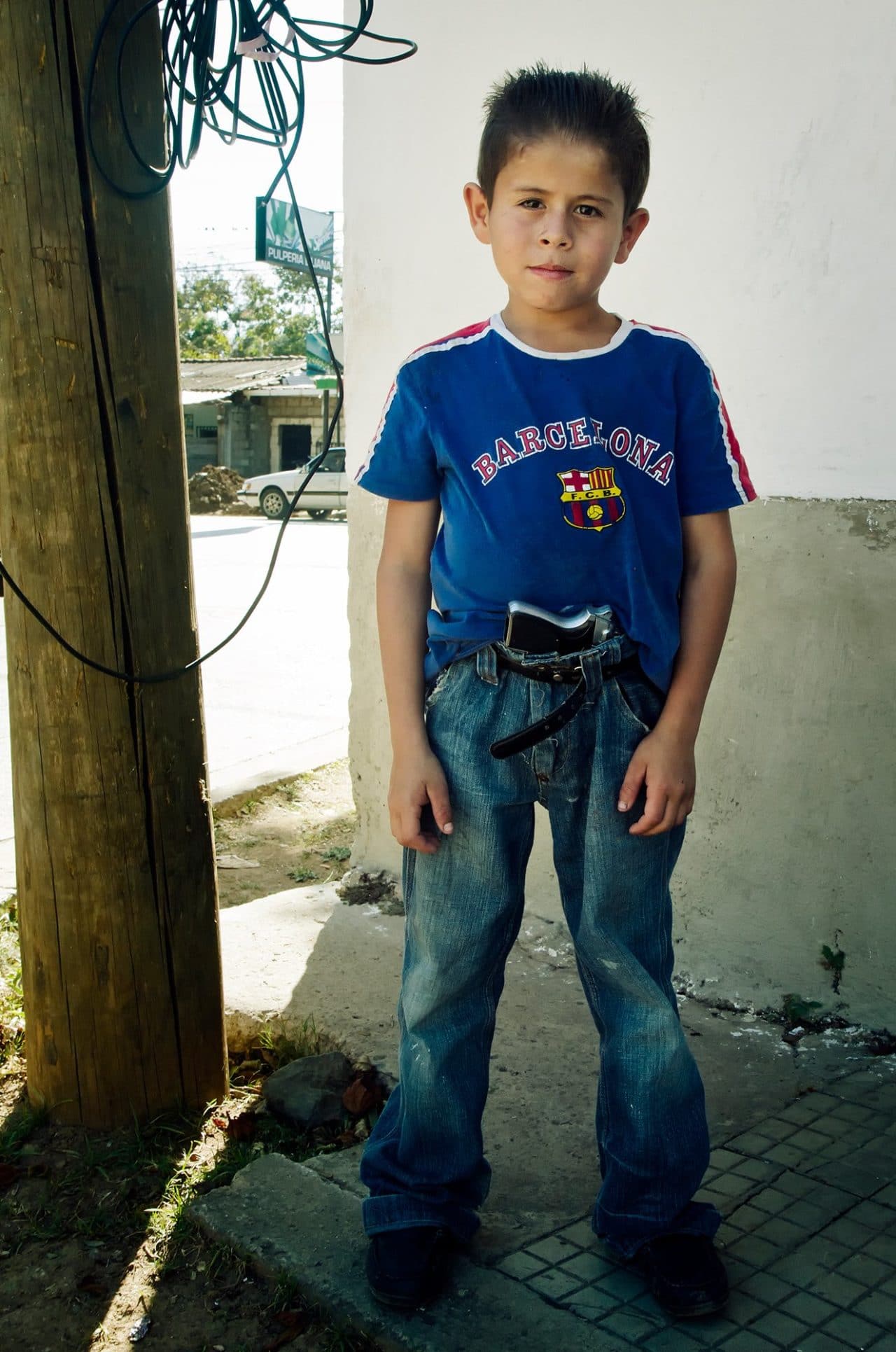 Comayagua Honduras Kid with Gun