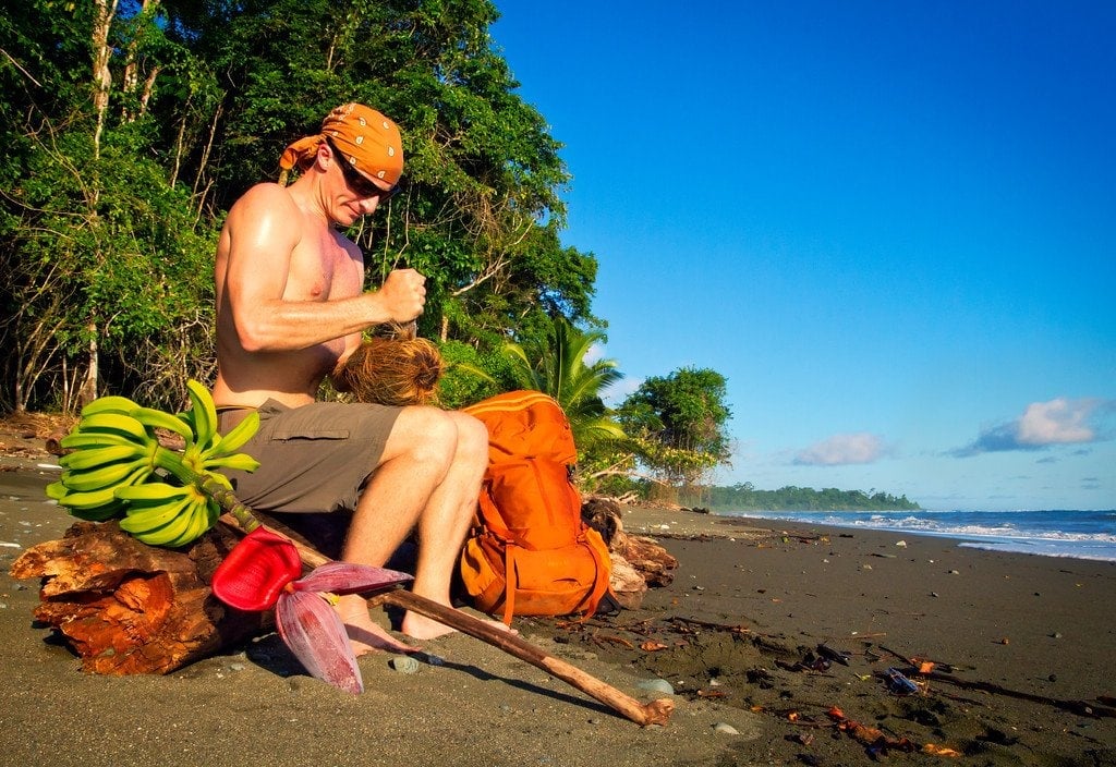 Stopping for a Snack Beach in Corcovado Costa Rica