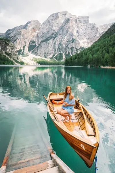 Green Lake in the Dolomites