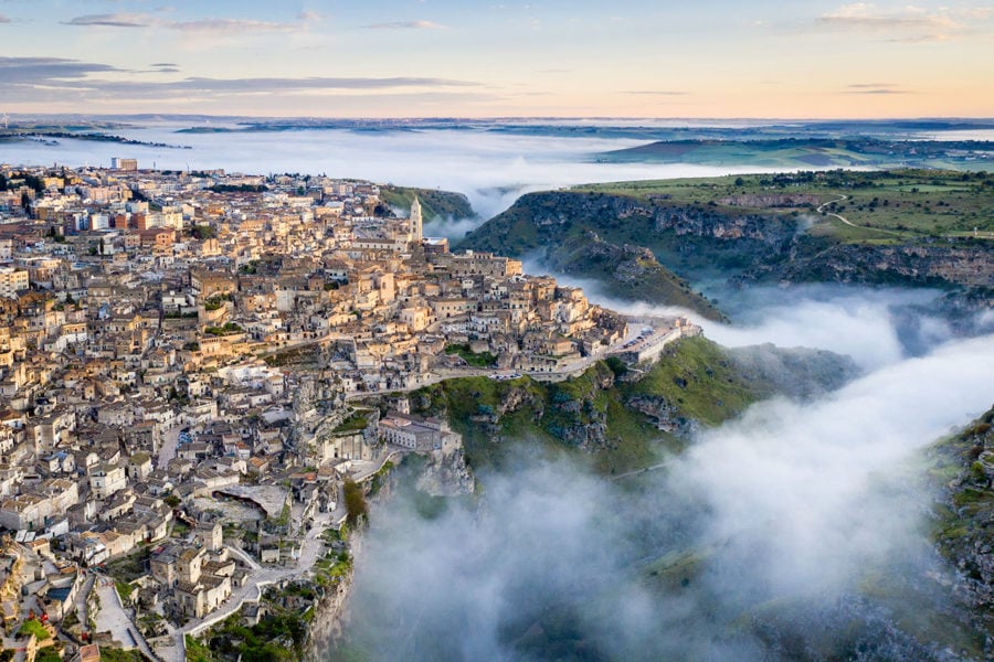 Sunrise Photo Over Matera, Italy