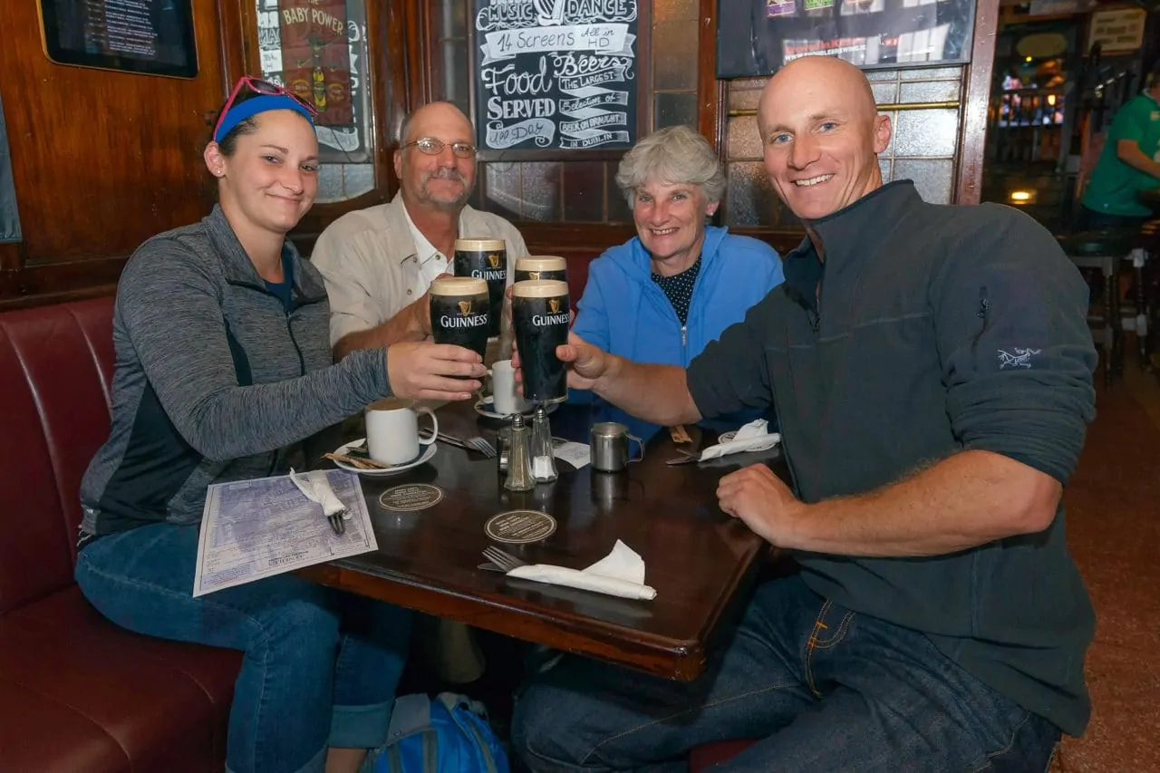 Drinking Guinness in Dublin