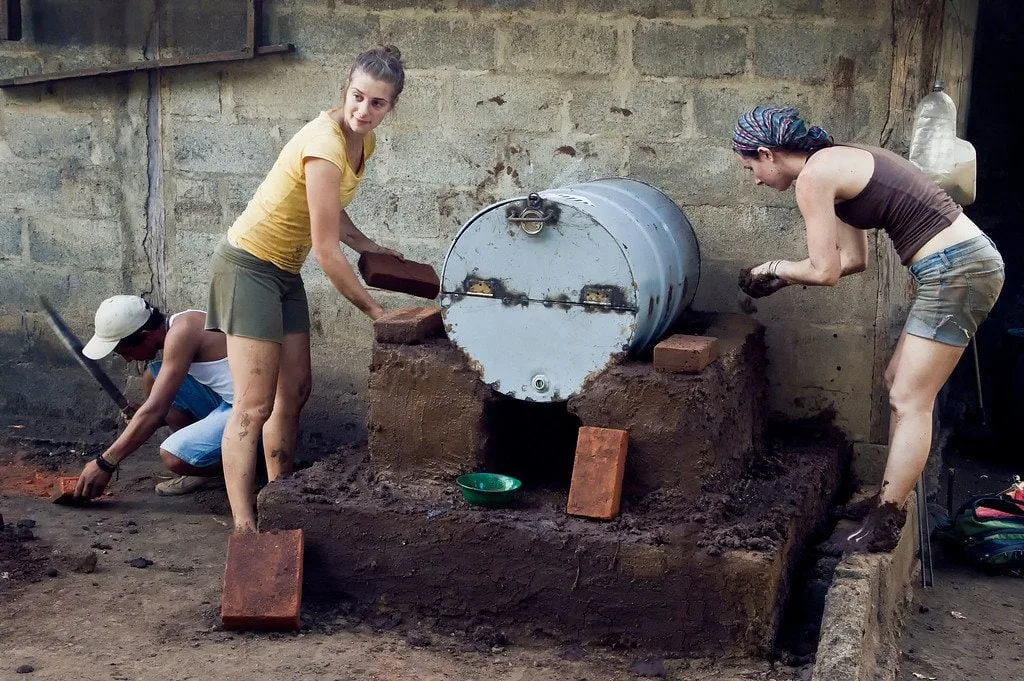 Nicaragua Building Brick Oven