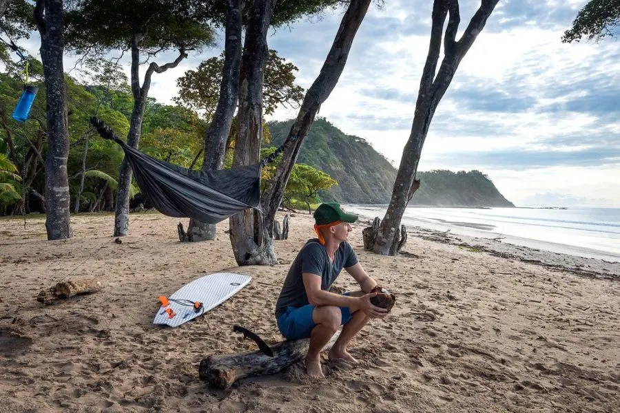 Hammock Camping on a Beach