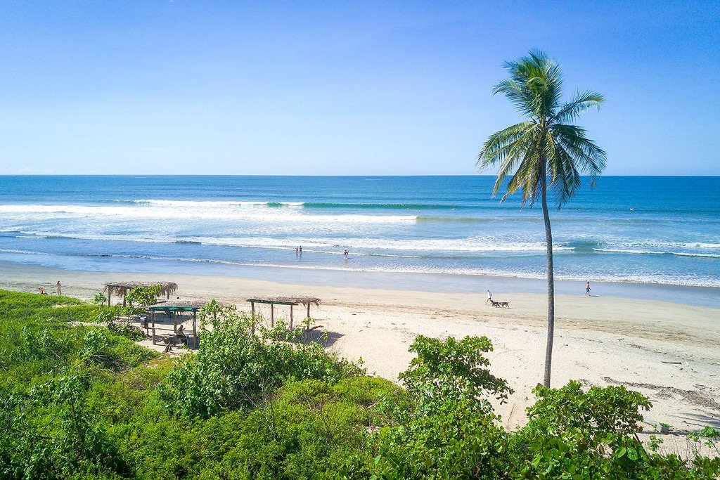 Not Very Crowded in December... Playa Guiones Beach
