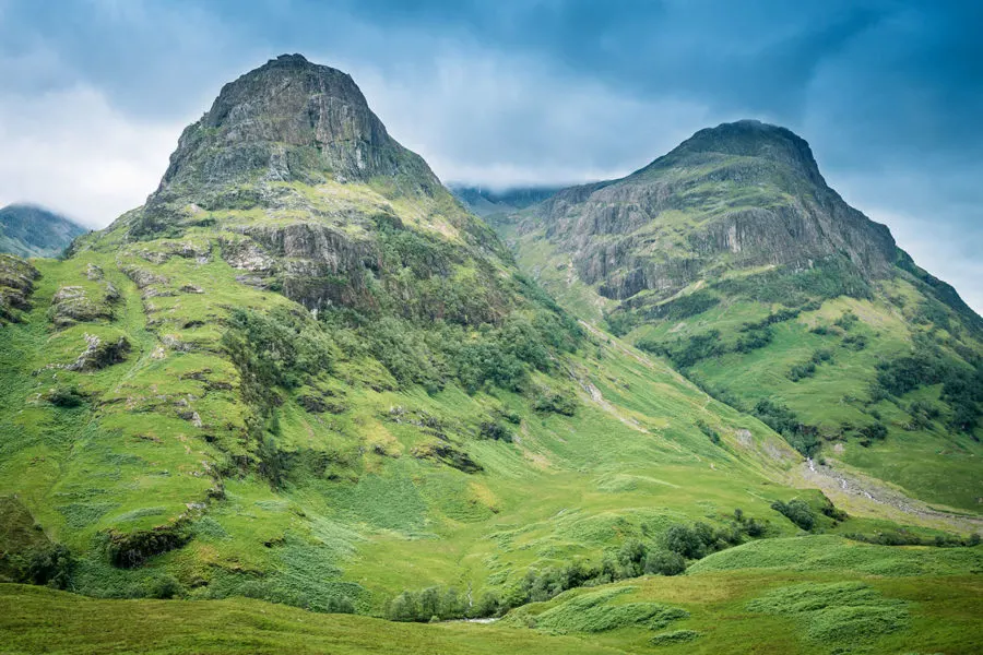 Three Sisters Peaks in Scottish Highlands