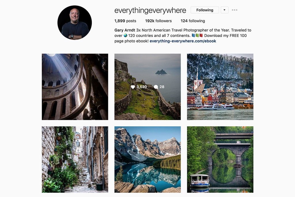 travel page instagram