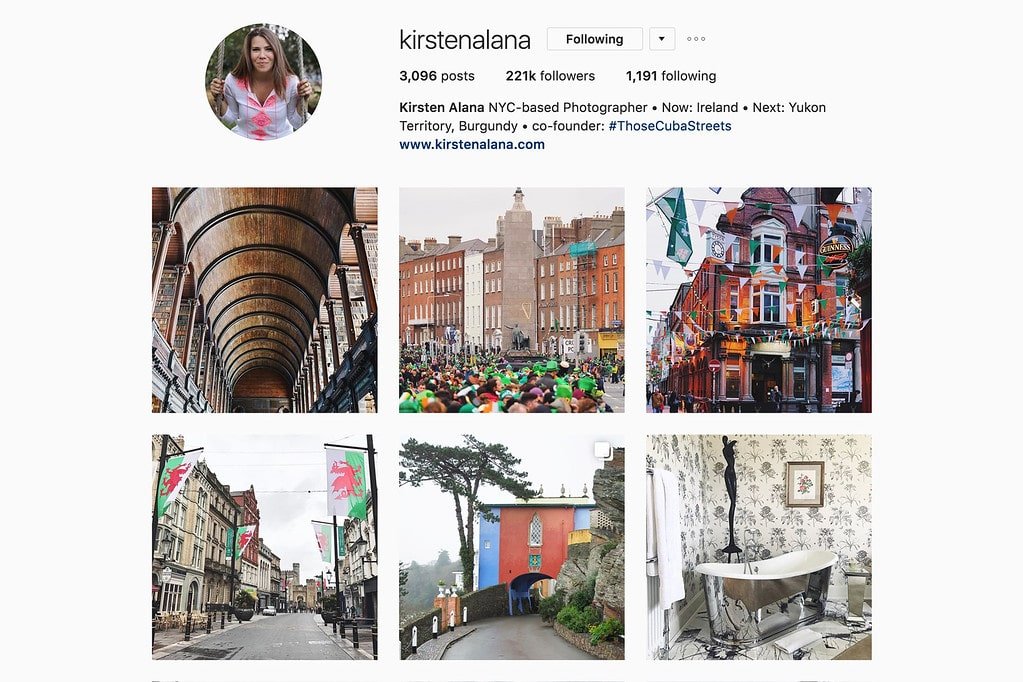 instagram travel photographer kirsten alana - nyc photographers to follow on instagram