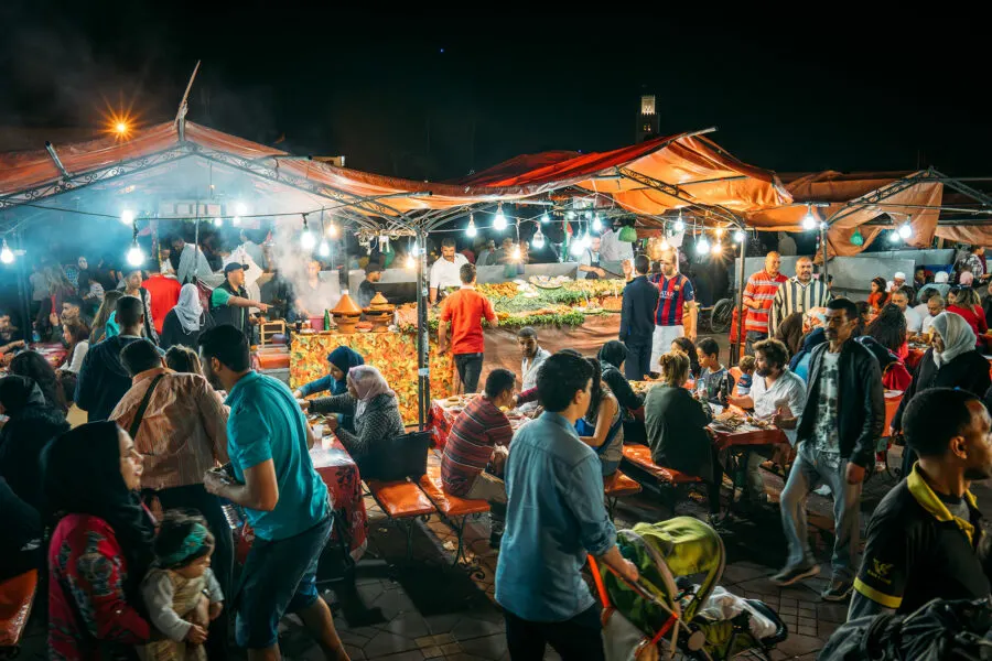 Jemaa El-Fnaa at night