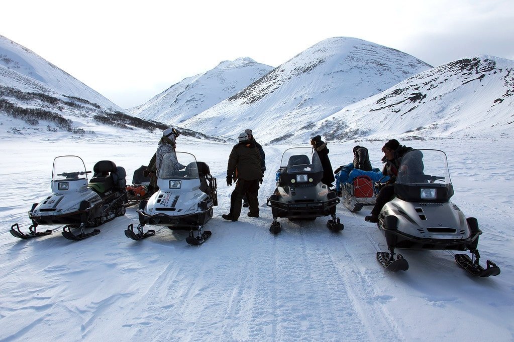 Traveling by Snowmobile Kamchatka Tour