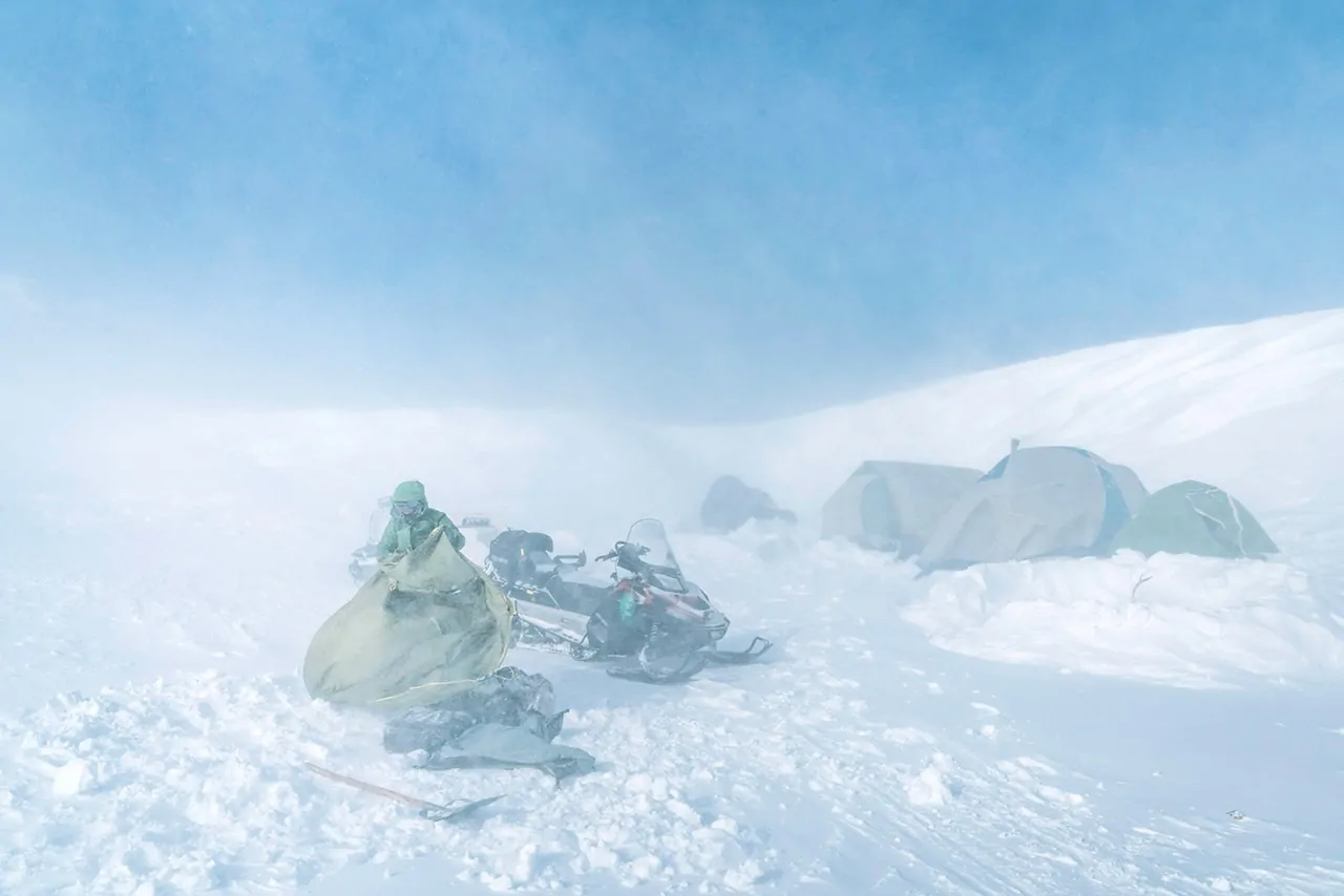 Winter Camping in Kamchatka