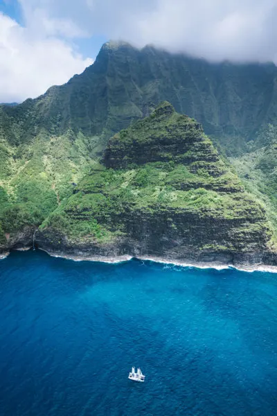 Sailboat Below the Cliffs