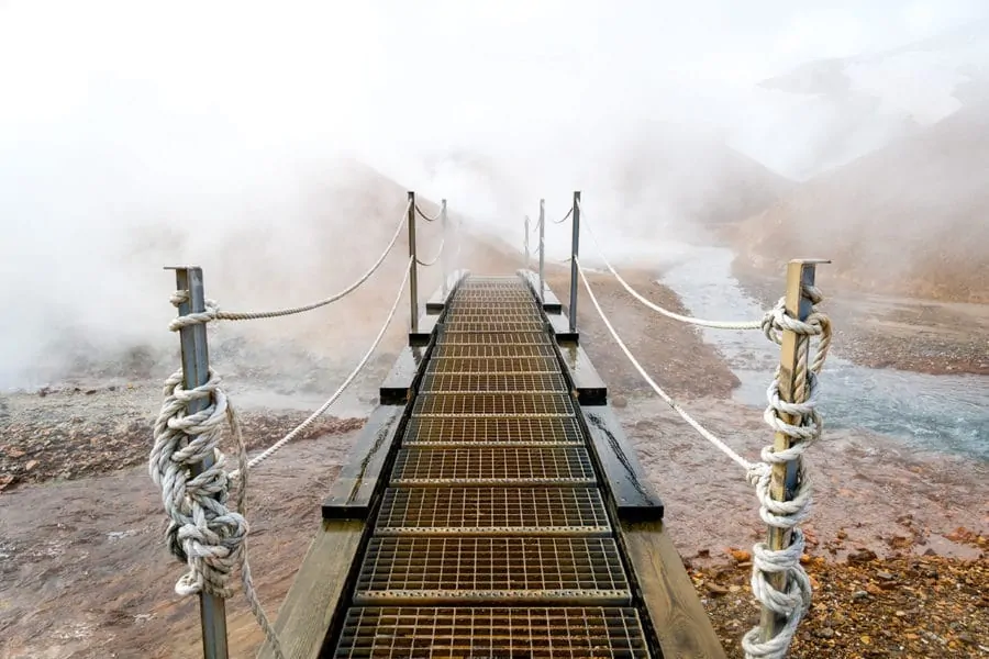 Walking Into the Geothermal Steam