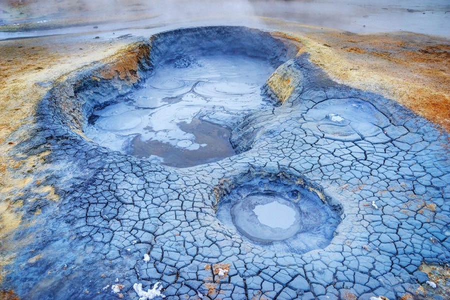 Boiling Mud Pools in Iceland