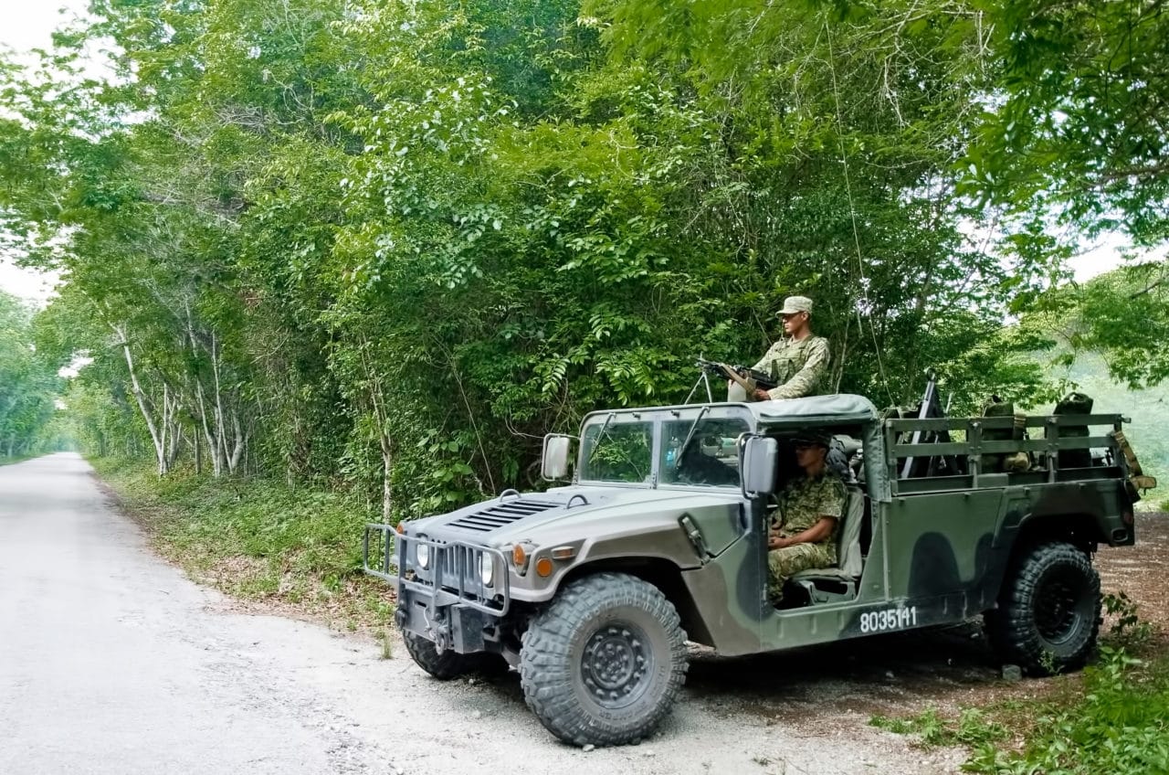 Mexican President Military Roadblock