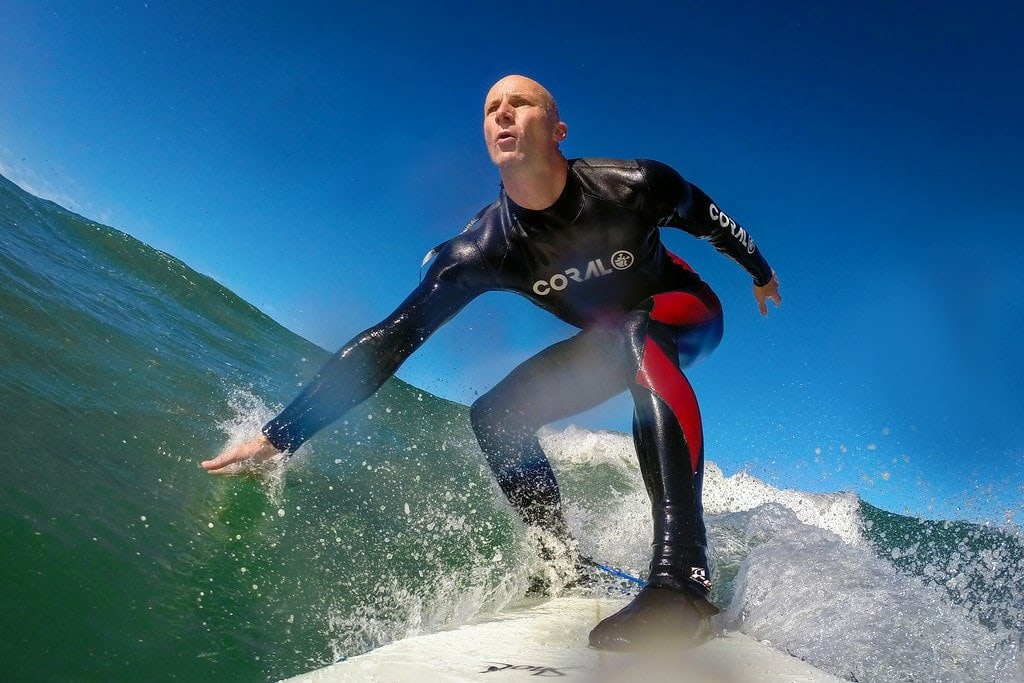 Surfing Muizenberg Beach Around Cape Town