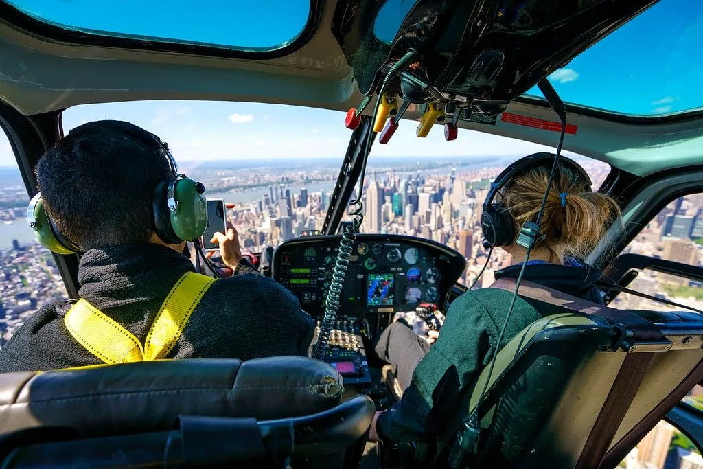 Inside the Helicopter