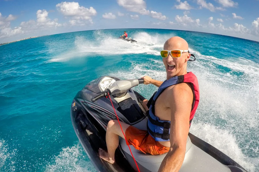 Riding a Jet Ski in Mexico