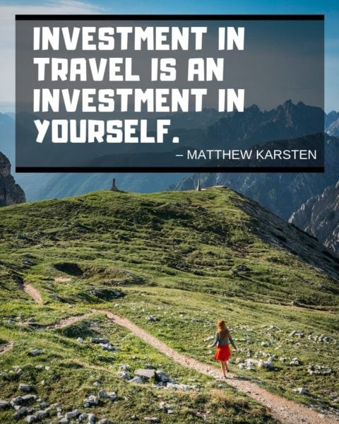 frases de viajes inspiradoras del bloguero de viajes Matthew Karsten