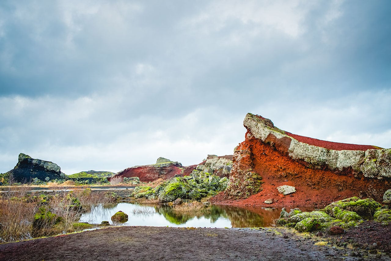 The Rauðhólar Red Hills