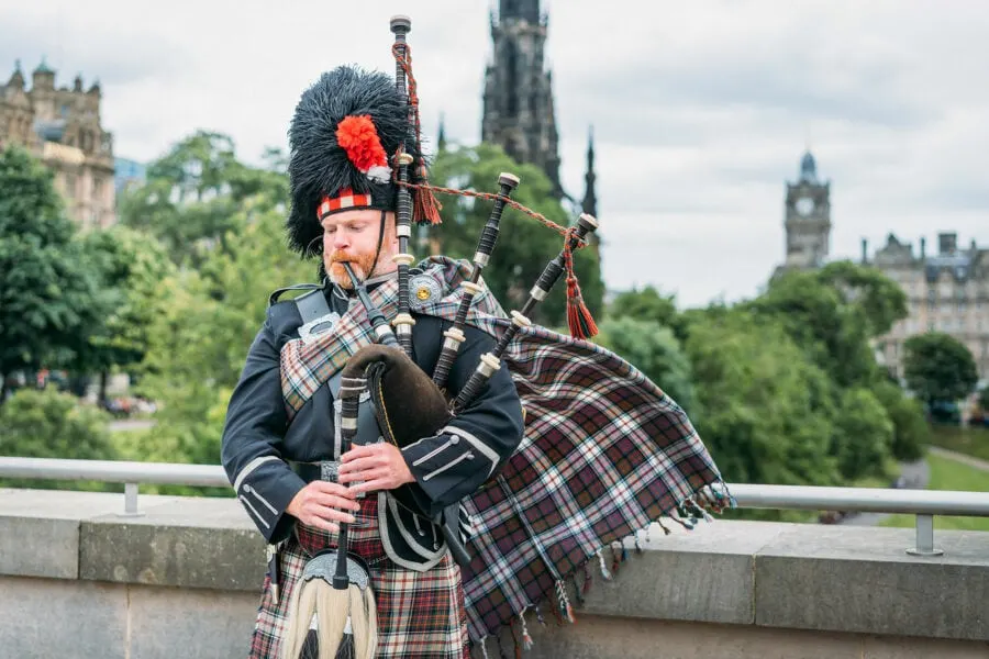 Street Bagpipe Performance