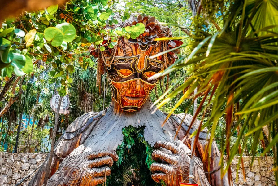 Wooden Sculpture in Tulum