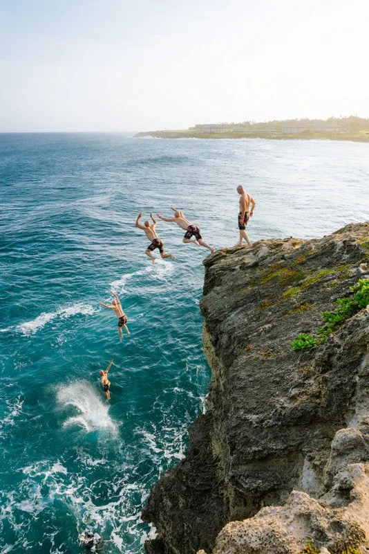 Jumping into the Ocean