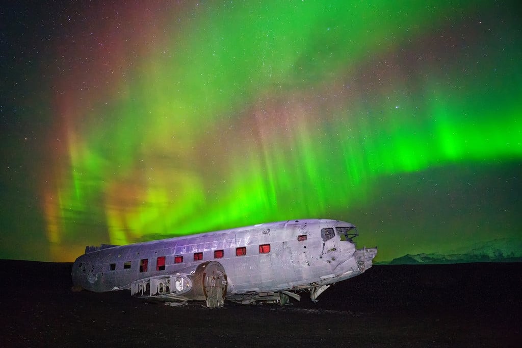 Sólheimasandur Plane Crash & Northern Lights Plane Crash Iceland
