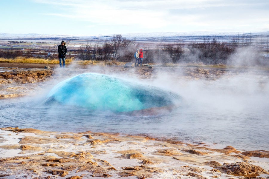 Iceland Photography of Geyser Bubble