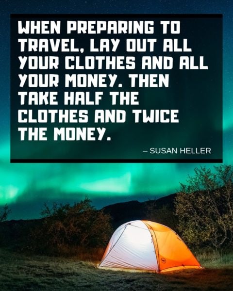 Cita de Susan Heller sobre viajar