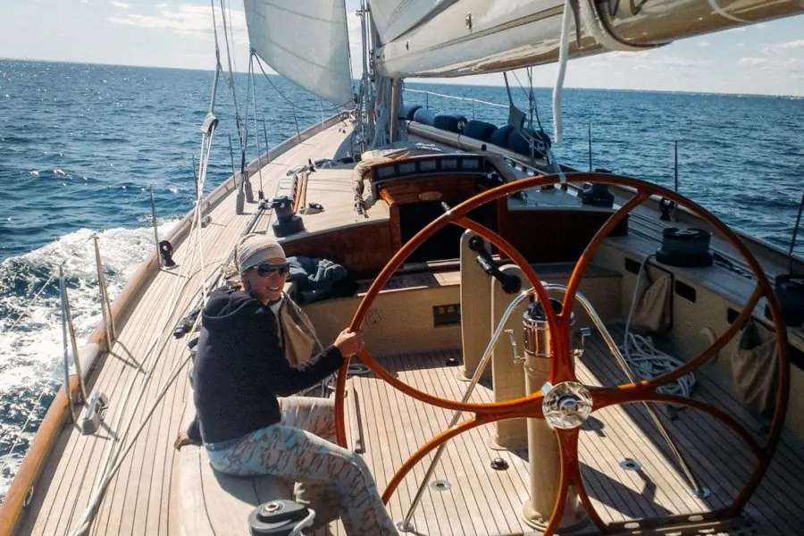 Working on sailing yachts