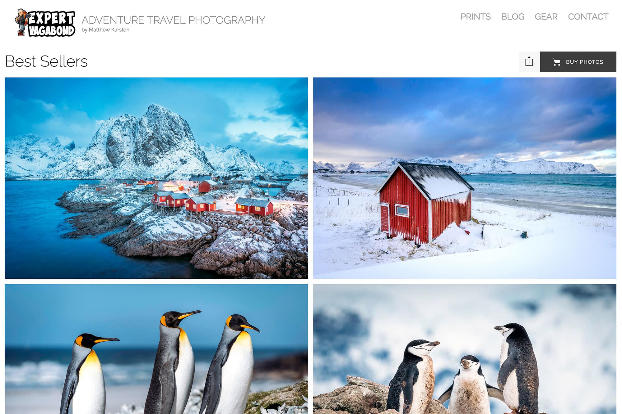 Sitio web de fotografía de viajes