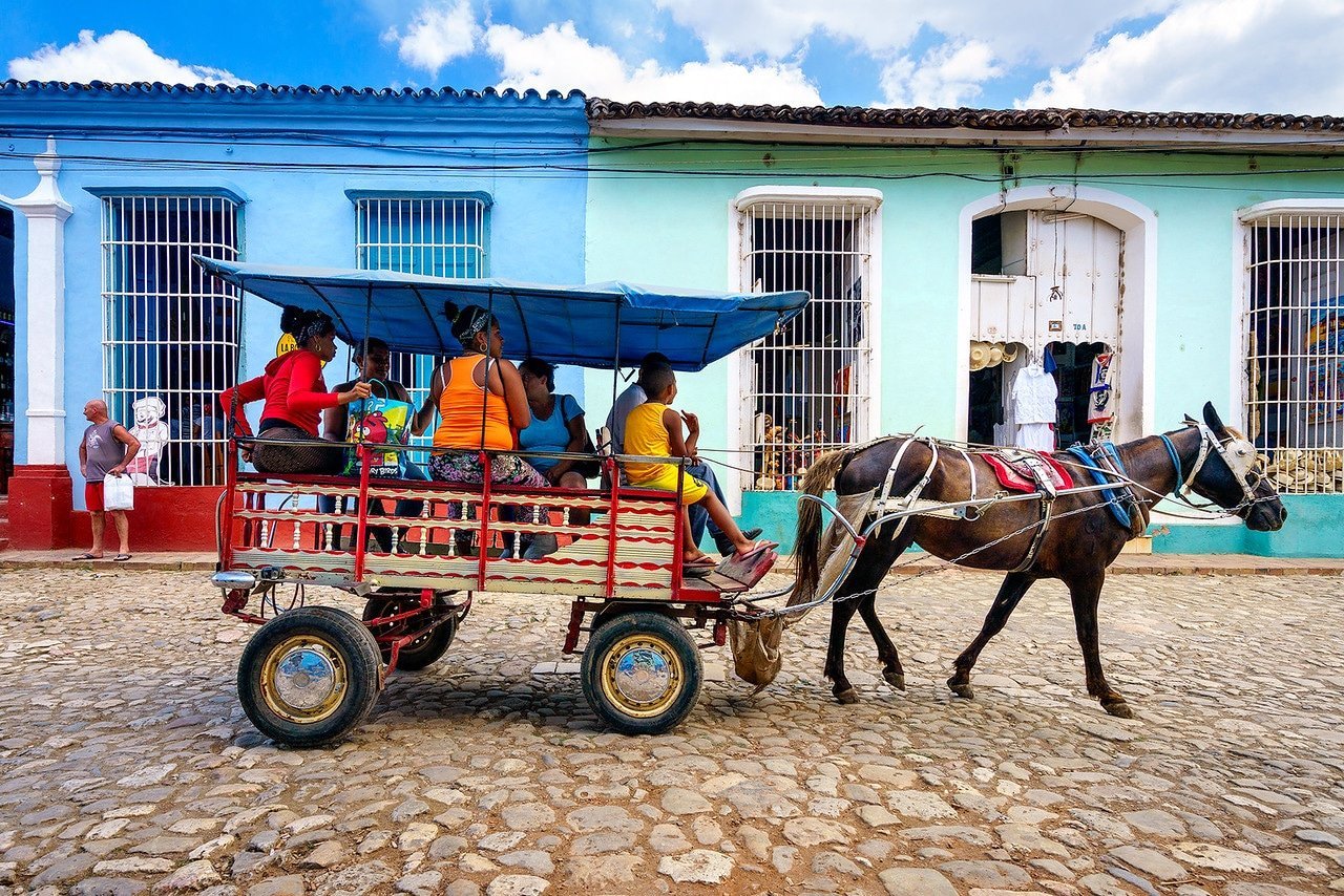 Horse Cart Taxi Taxis in Cuba