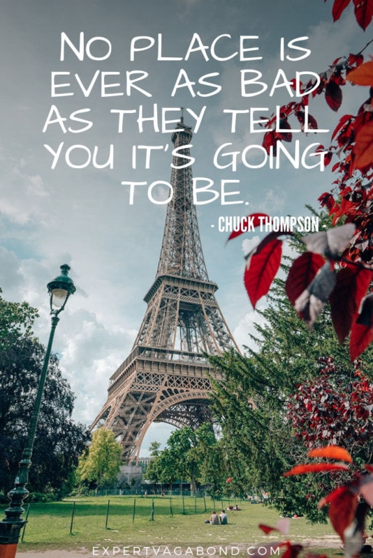Chuck Thompson's wise travel quotes