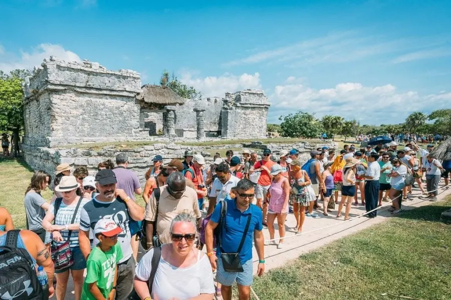 Mayan Ruins with Tourists