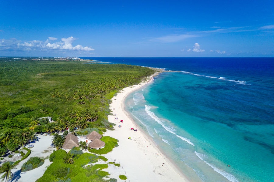 Xcacel Beach from the Sky