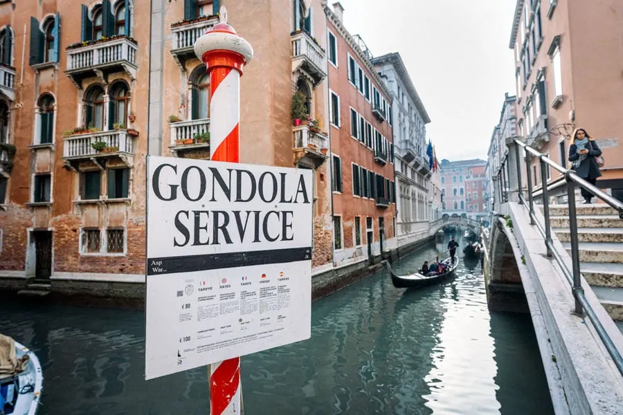 Gondola Service Sign