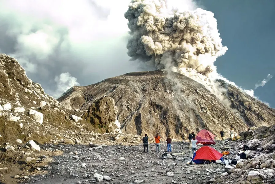 Volcano Santiaguito in Guatemala