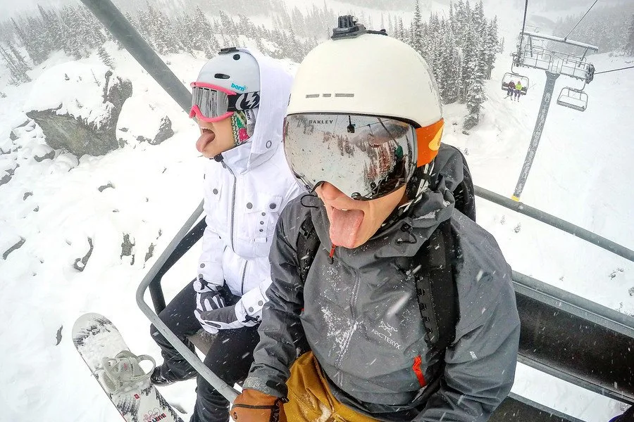 Snowing Whistler Blackcomb