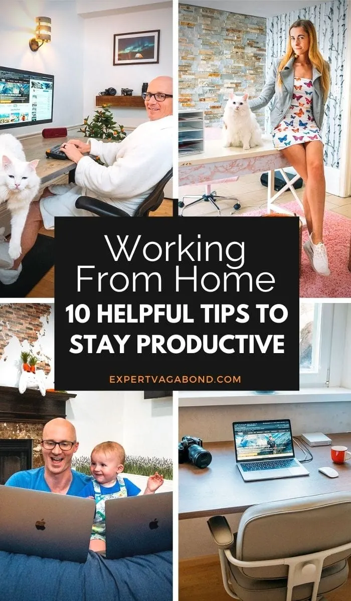 How To Work From Home: 10 Helpful Tips To Stay Productive. Click here to find out more #WorkFromHome #WorkOnline #Productivity