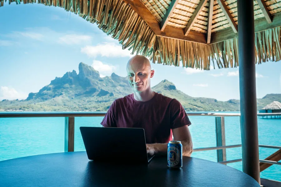 Working in Bora Bora