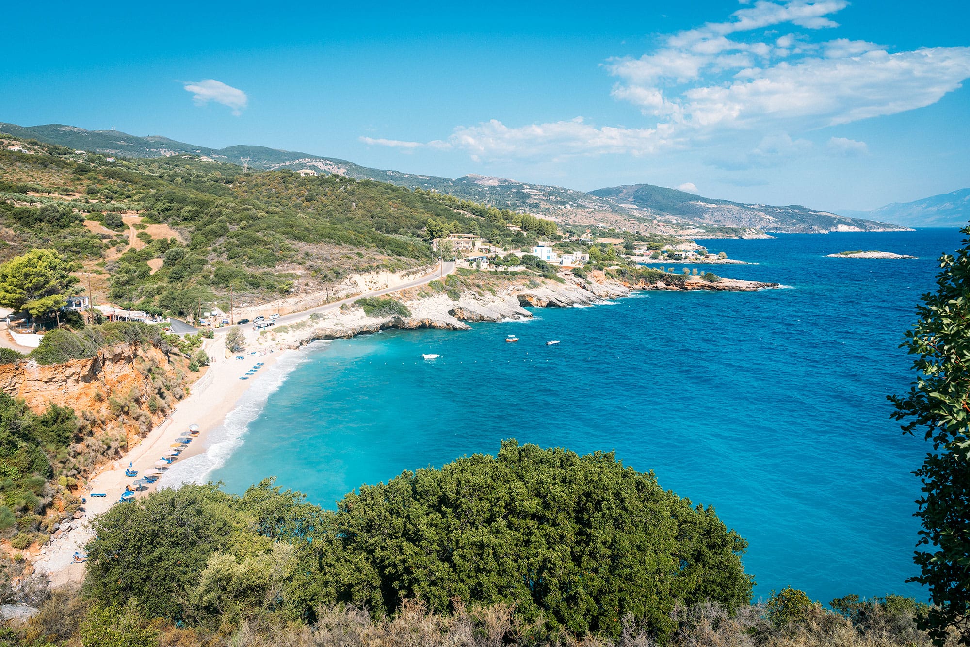 Carretera de la isla de Zakynthos